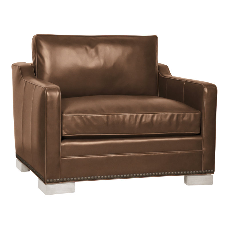 Stanton 44" Chair & Half, Gatsby Brown Sugar Genuine Leather, Casa Blanca, No