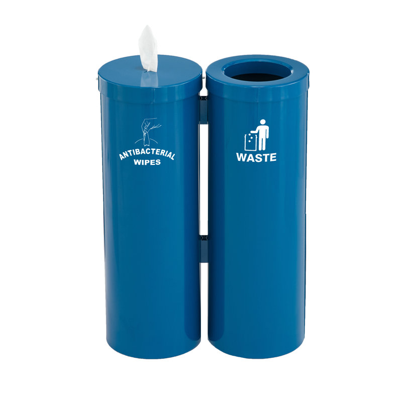 Réceptacle de poubelle de plancher, Bleu