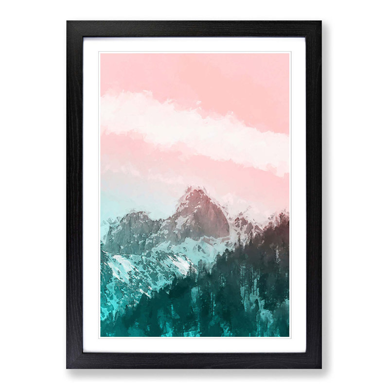 Cloud Stripe over the Mountains in Abstract - Picture Frame Graphic Art Print, Black Framed, 65cm H x 48cm W x 2cm D