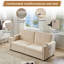 Fabric 207cm King Size Independent Pull Out Sofa Bed with Cup Holders, Side Pockets-2131764628