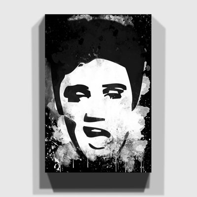 Elvis Presley Face Art - Wrapped Canvas
