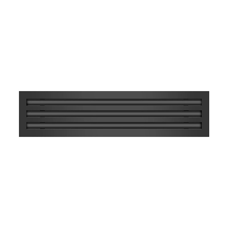 Buildmart - Diffuseur linéaire à 3 fentes 24 po - Triple fente - Évent décoratif noir - Évent moderne