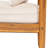 Terassi Outdoor Acacia Wood Sofa, Light Teak Finish With Beige Cushion