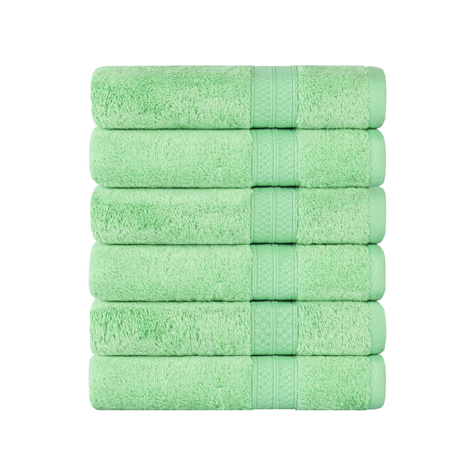 Nolhan 60% Cotton and 40% Rayon from Bamboo Hand Towel Set, Spring Green