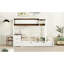 Lit superposé blanc + noyer avec rangement, prises et bureau pour la chambre à coucher Bureau de rangement en bois massif Twintwin, blanc + noyer. Rehaussez le décor. Convient aux petites maisons