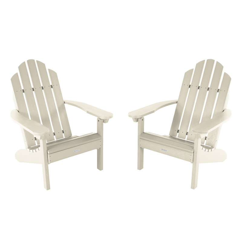 Rialto Outdoor Adirondack Set, Whitewash