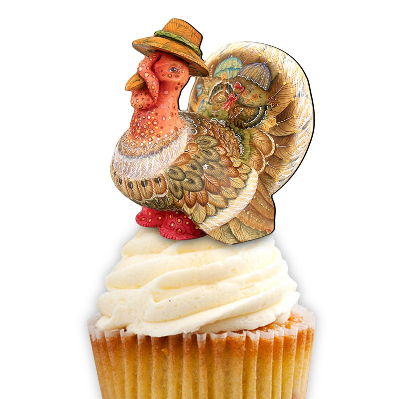 Wood Thanksgiving Cake Topper