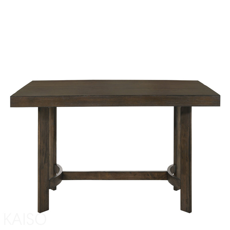 Weathered Oak Finish Dining Table