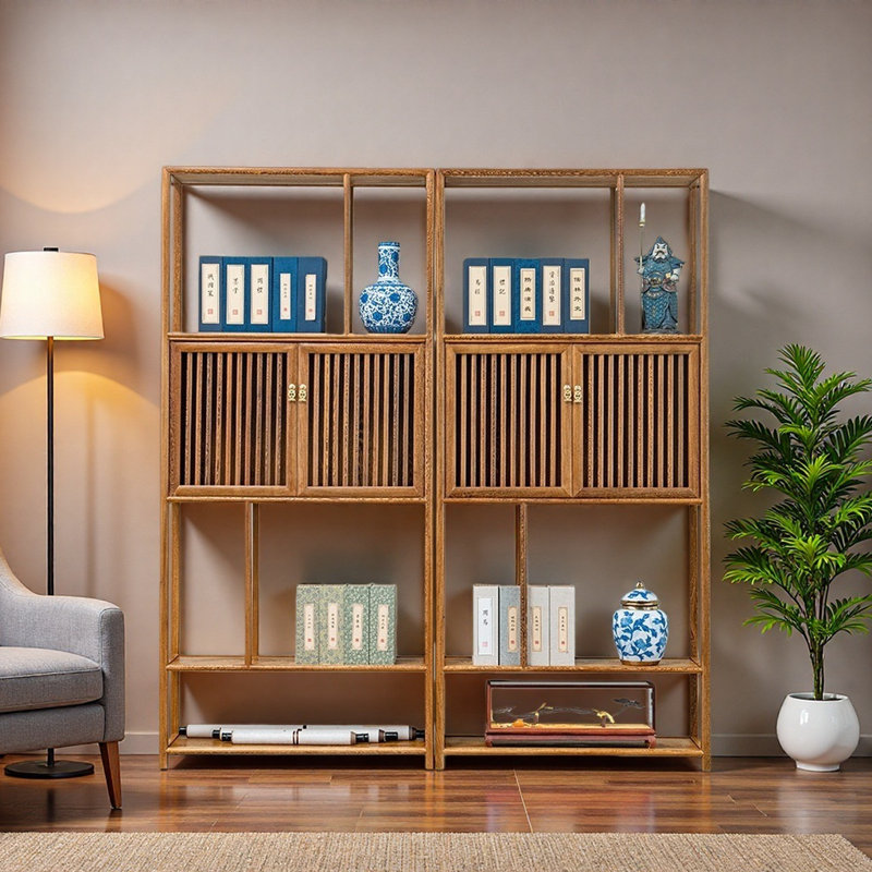 New Chinese Retro Style Bookcase