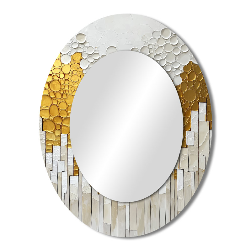 Biochimie de Golden Pure Balance I - Miroir mural ovale moderne, 43" x 33"