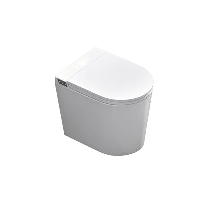 Toilette intelligente 12 po avec ouverture automatique du couvercle, bouclier en mousse, chauffage de siège, chasse d'eau automatique à la sortie, lavage féminin, toilette de bidet multifonctionnelle pour la salle de bain