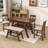 6 - Person Four Leg Dining Set-1171073562-1171073564-1171073565