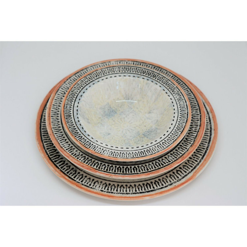 Porcelain China Dinnerware Set 24 Piece - Service for 6