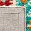 Tapis en laine / coton touffeté à la main en bleu clair / rouge Southwestern-1837934392