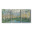 Birch River Reflections - Ensemble de 3 peintures sur toile tendue-1900310256