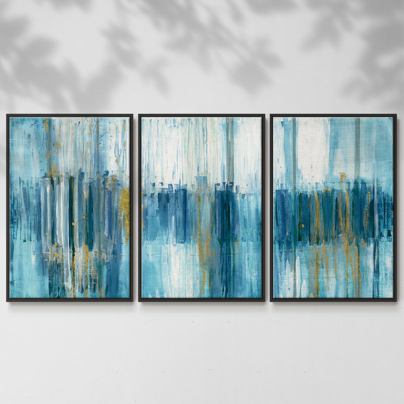 Saturnia - Multi Piece Framed Canvas, Black, 40" H x 78" W x 2" D