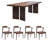 Rayza 4 - Person Pine Solid Wood Solid Wood Top Double Pedestal Dining Set-2002470704
