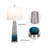 Aislin 28.75" Gradient Blue Bedside Table Lamp Set