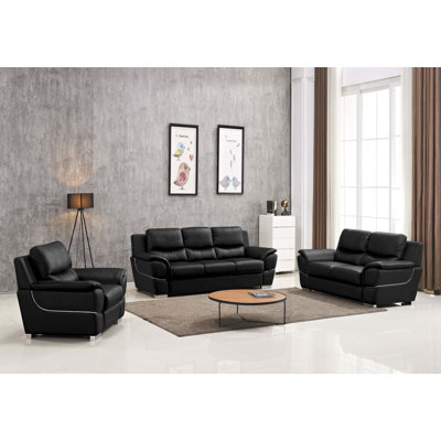 Kartier 3 - Piece Faux Leather Living Room Set