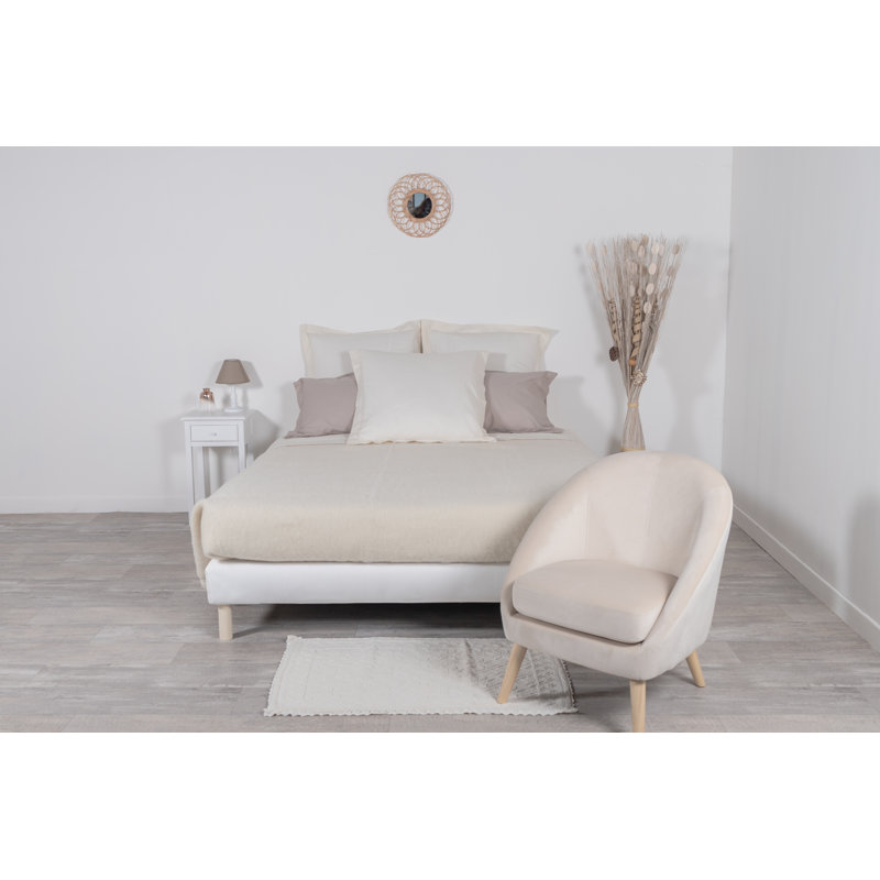 Couverture en laine Aurora, Naturel, Grand