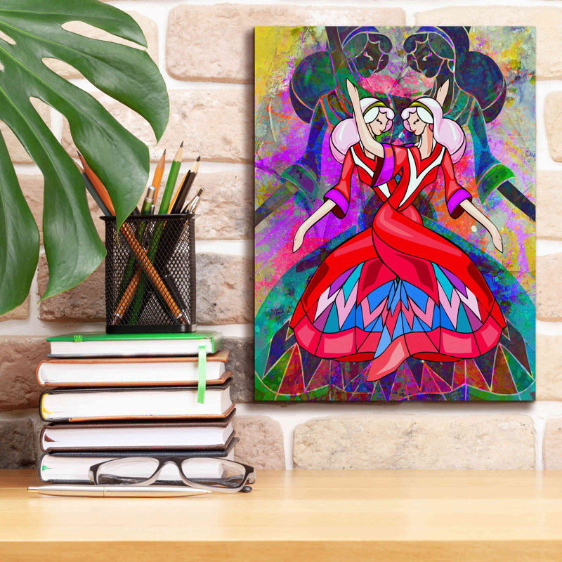 «Twin Dances» par Ata Alishahi, H 16 po x l 12 po x P 0,75 po