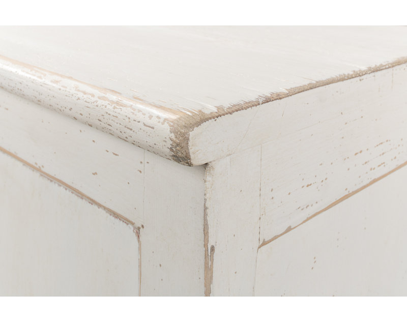 Momeyer 122'' W Solid Wood Sideboard, White/White