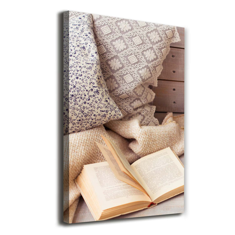 Relax At The Book - Wrapped Canvas Print