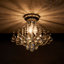 Lustre unique à 3 lumières avec accents en cristal Lesbury-1433752704