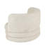 Fauteuil d'appoint pivotant arqué en polyester beige