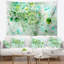 Tapisserie abstrait vert, molécules de couleur fractales-28497813