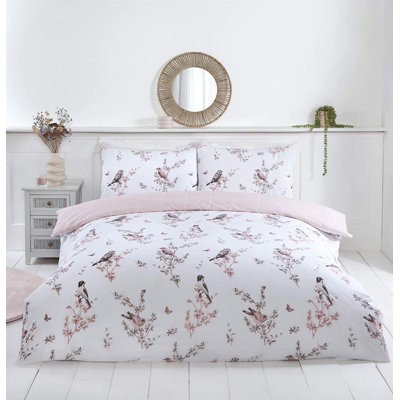 Frisange Pink Microfibre Duvet Cover Set