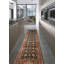 Tapis unique en laine noué à la main 2 pi 6 po x 9 pi 9 po nouvel âge Teis en crème / bleu marine / rouge