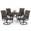 Ensemble repas pour patio 4 personnes Alyah avec chaises pivotantes