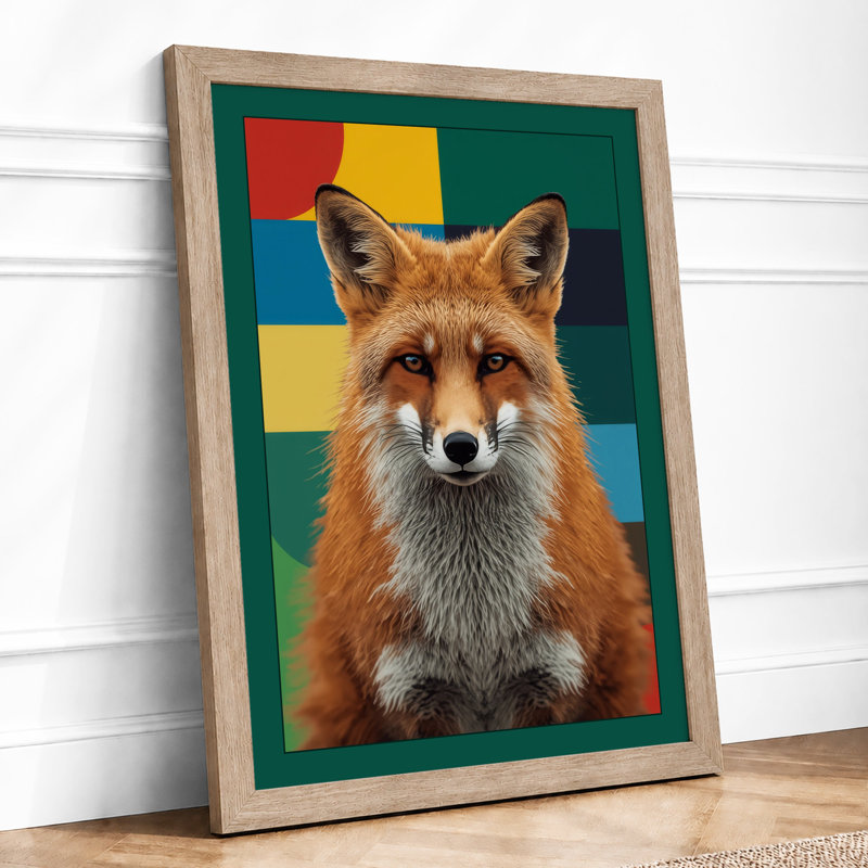 Fox Modern - Framed Print, A1 - 84.1 x 59.4 cm, Oak