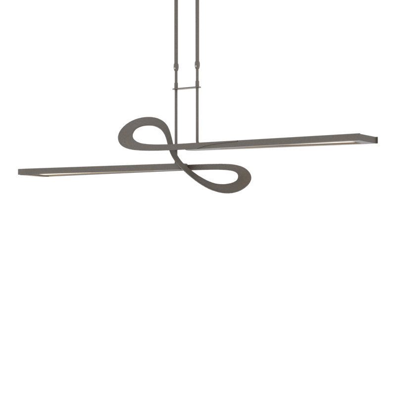 Switchback Kitchen Island Geometric LED Pendant, Dark Smoke