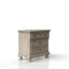 Table de chevet deux tiroirs gris antique