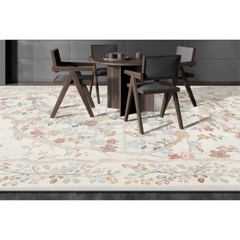 Aubusson Renaissance Wool Floral Area Rug