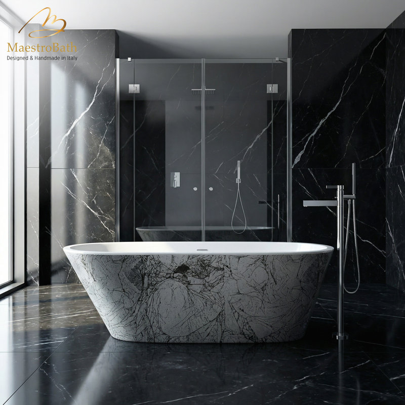 Sophia 67.7'' L Freestanding Soaking Bathtub