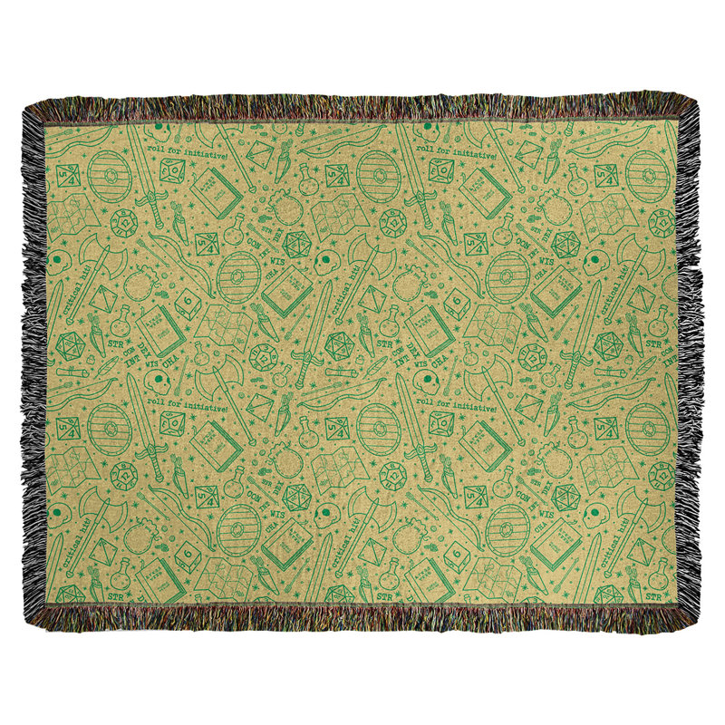 Couverture en coton tissé Katelyn Elizabeth, l 37 po x L 52 po, Jaune