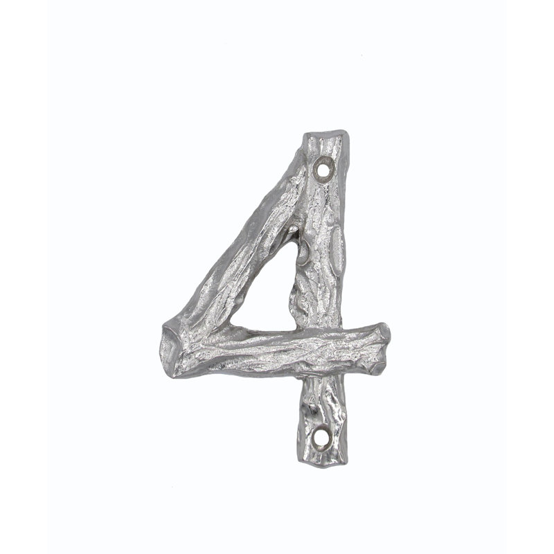 Numéro de maison à fixation en métal, 4