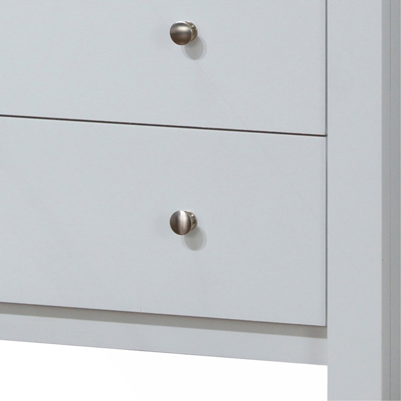 Élégant coffre média transitionnel blanc avec tiroirs spacieux et fabrication durable pour un rangement organisé, White