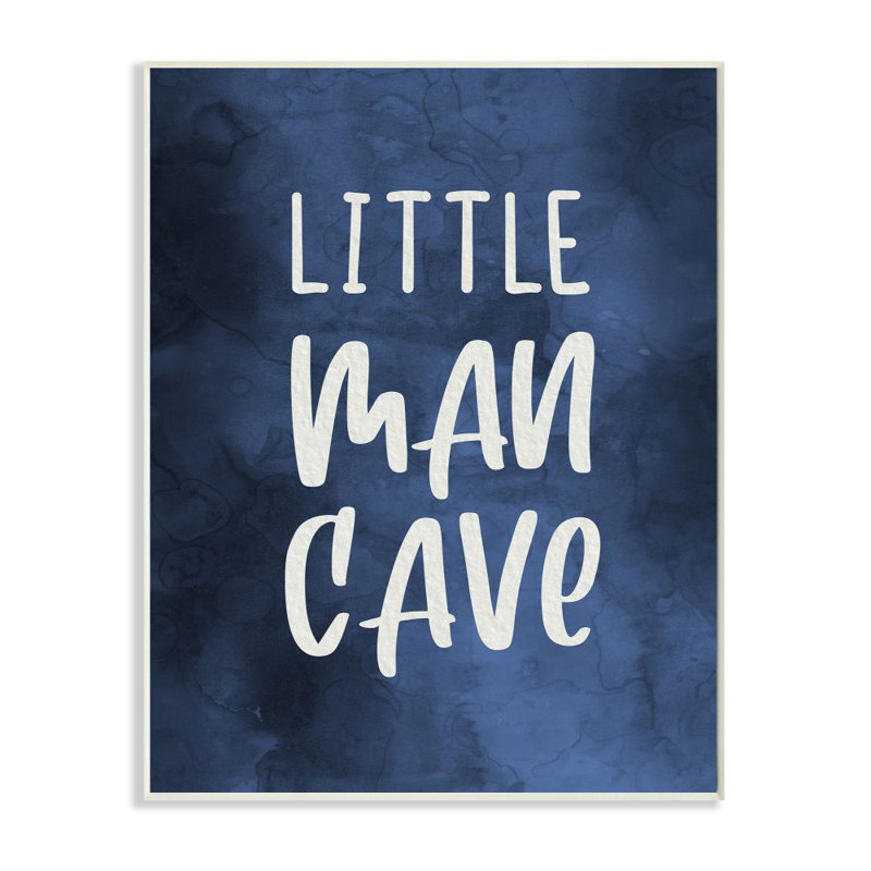 «Little Man Cave» par Daphne Polselli - impression d'art graphique, H 15 po x l 10 po x P 0,5 po, Plaque murale