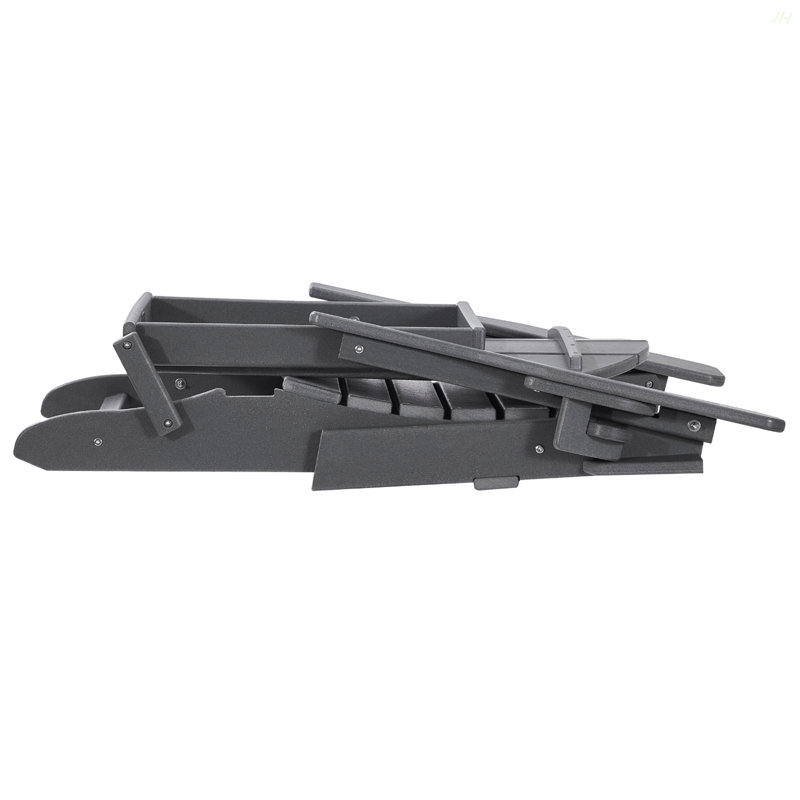 Ensemble de 2 chaises pliantes toutes saisons gris Adirondack