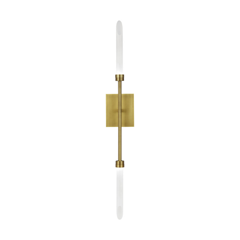 Spur 2 - Light LED Flush Mounted Sconce, Aged Brass