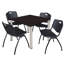 Plateau de table Kee Square, 4 chaises empilables-614626951-614626953-614626974