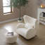 Ensemble de 2 chaises d'appoint modernes, blanc à oreilles en bois Teddy pour la maison