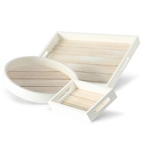 Round Framed Wood Tray Set by Make Market®