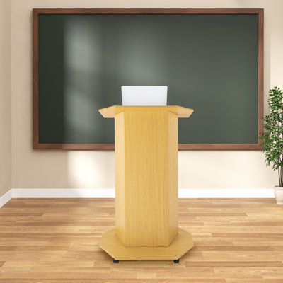 46'' Wood Full Podium with Wheels