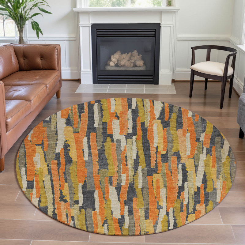 Tapis de qualité supérieure lavable à la machine Elize AMF1314, Rond 8 pi