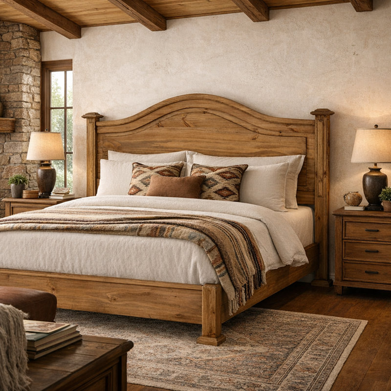 High Desert Honey Solid Wood Headboard